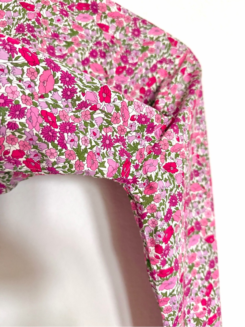 Ann Mashburn Liberty Blouse Top Sz S Liberty London Pink Poppy Forest - Picture 8 of 11